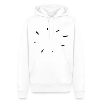 Comic explosion of black, abstract strokes - Men’s Premium Organic Hoodie - white - Front - Nico (187cm)
