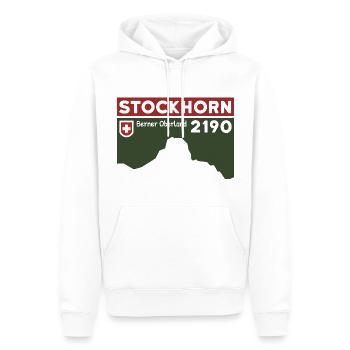 Randonnée dans le Stockhorn, Oberland bernois, randonnée à Thoune - Sweat à capuche Premium bio Homme - blanc - Devant - Nico (187cm)