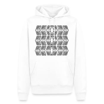 UNI-24 - Sweat à capuche Premium bio Homme - blanc - Devant - Nico (187cm)