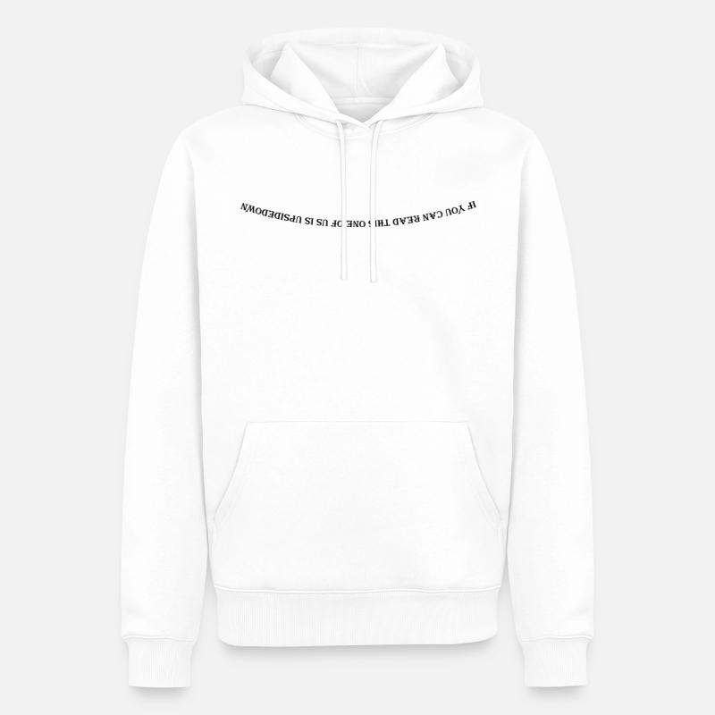À l’envers - Sweat à capuche Premium bio Homme - blanc