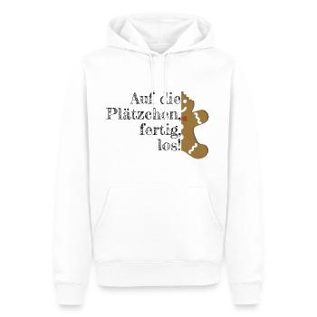 Plätzchen Weihnachtsplätzchen Weihnachten - Männer Premium Bio Hoodie - Weiß - Vorne - Nico (187cm)