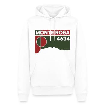 Monte Rosa Monterosa Ascent High Tour Souvenir - Men’s Premium Organic Hoodie - white - Front - Nico (187cm)