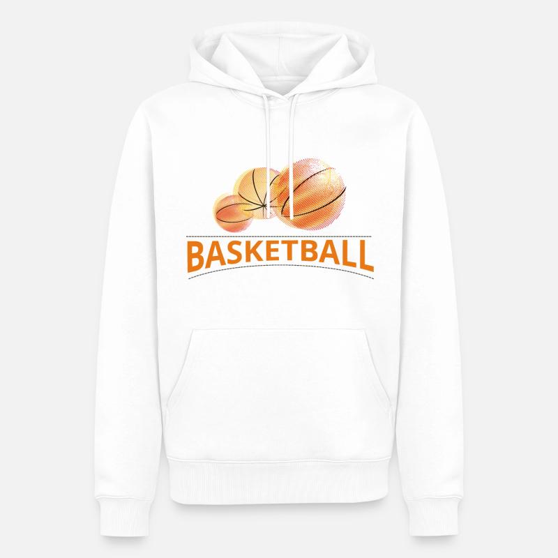 basket - Männer Premium Bio Hoodie - Weiß