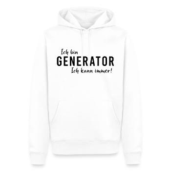 Human Design System Generator kann immer Sakral - Männer Premium Bio Hoodie - Weiß - Vorne - Nico (187cm)