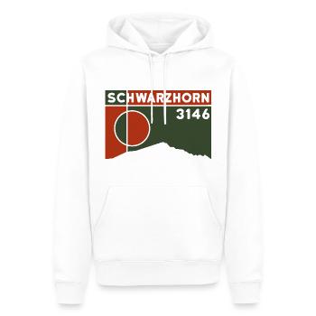 Flüela Schwarzhorn Davos Randonnée Randonnée Randonnée Ski Tour - Sweat à capuche Premium bio Homme - blanc - Devant - Nico (187cm)
