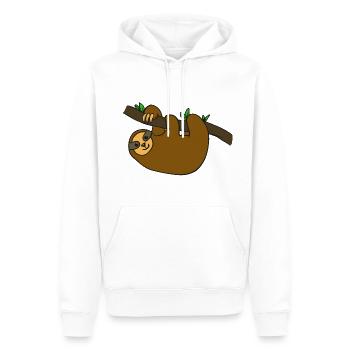 Paresse | indolence - Sweat à capuche Premium bio Homme - blanc - Devant - Nico (187cm)