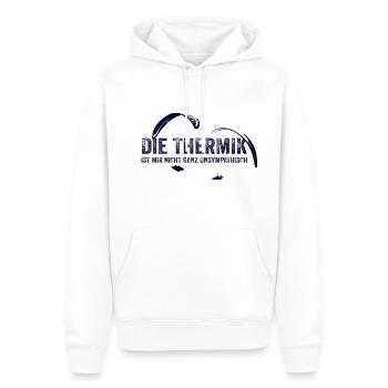DieThermik ist mir nicht ganz unsympathisch - Männer Premium Bio Hoodie - Weiß - Vorne - Nico (187cm)