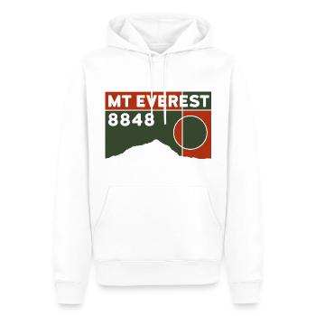 Mount Everest Base Camp Himalaya Trekking Souvenir - Men’s Premium Organic Hoodie - white - Front - Nico (187cm)
