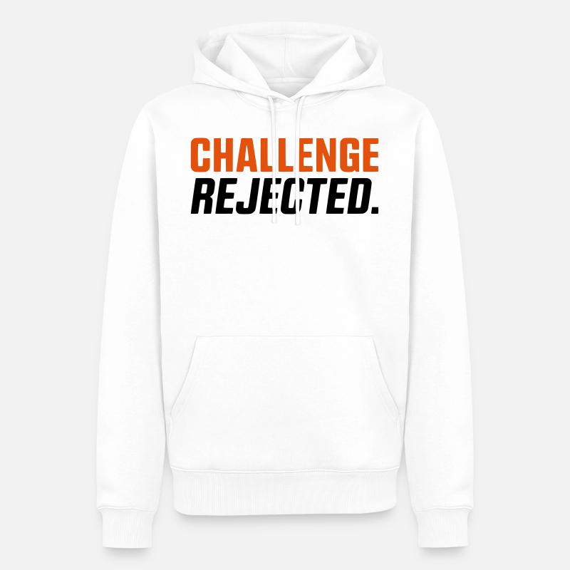 CHALLENGE REFUSEE / REJETÉE - Sweat à capuche Premium bio Homme - blanc