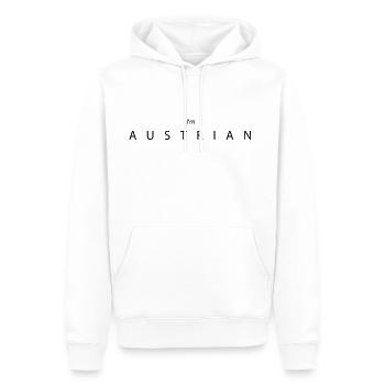 IM AUSTRIA black - Männer Premium Bio Hoodie - Weiß - Vorne - Nico (187cm)