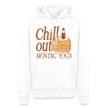 Yoga du lundi détente - Sweat à capuche Premium bio Homme - blanc - Devant - Nico (187cm)