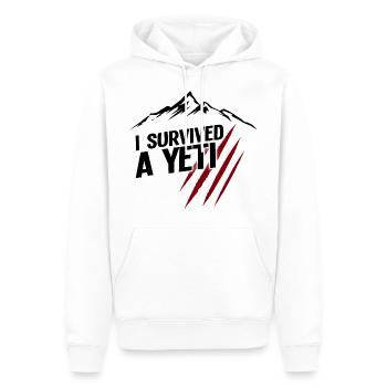 i survived a yeti 02 tibet nepal himalaya - Männer Premium Bio Hoodie - Weiß - Vorne - Nico (187cm)