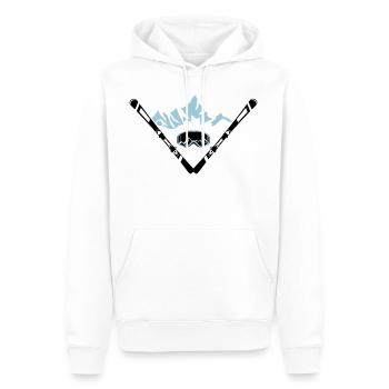 Ski, Berge und Skibrille - Männer Premium Bio Hoodie - Weiß - Vorne - Nico (187cm)