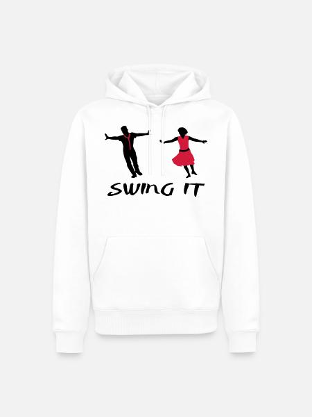 Swing it, swing dance - Men’s Premium Organic Hoodie - white