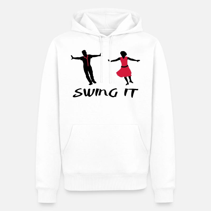 Swing it, Swing dance - Männer Premium Bio Hoodie - Weiß