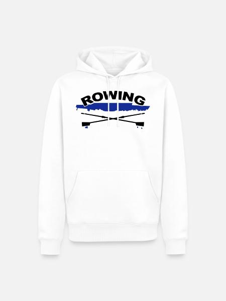 Rudern, Rowing - Männer Premium Bio Hoodie - Weiß