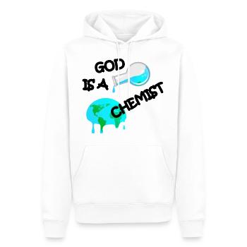 god is a chemist - Chemistry Nerd Big Bang Gift - Men’s Premium Organic Hoodie - white - Front - Nico (187cm)