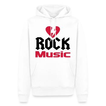 musik - Männer Premium Bio Hoodie - Weiß - Vorne - Nico (187cm)