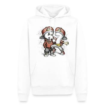 Numéro Duo Danse Street Style Six Sept 67 - Sweat à capuche Premium bio Homme - blanc - Devant - Nico (187cm)