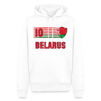 Weißrussland Fußball Mannschaft - Männer Premium Bio Hoodie - Weiß - Vorne - Nico (187cm)