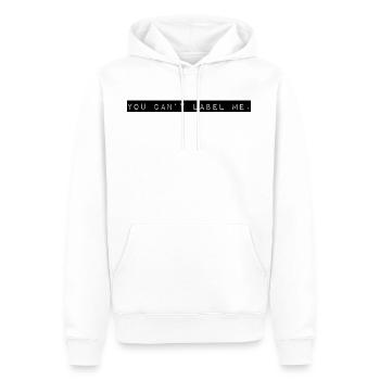 You can't label me. - Men’s Premium Organic Hoodie - white - Front - Nico (187cm)