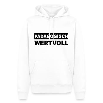 Pädagogisch Wertvoll Lustige Sprüche Beruf Job - Männer Premium Bio Hoodie - Weiß - Vorne - Nico (187cm)