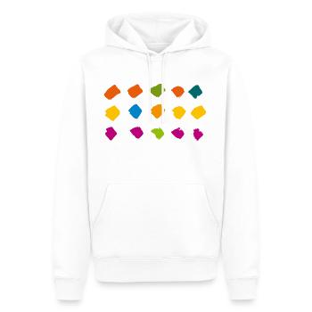 Farbe - Männer Premium Bio Hoodie - Weiß - Vorne - Nico (187cm)