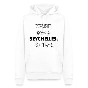 Seychellen Geschenk für Seychellenliebhaber - Männer Premium Bio Hoodie - Weiß - Vorne - Nico (187cm)