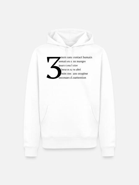 Rule of Three - Men’s Premium Organic Hoodie - white