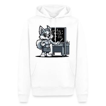 Professeur de chien mignon - Sweat à capuche Premium bio Homme - blanc - Devant - Nico (187cm)