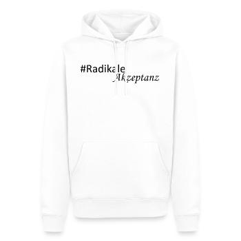 Radikale Akzeptanz B - Männer Premium Bio Hoodie - Weiß - Vorne - Nico (187cm)