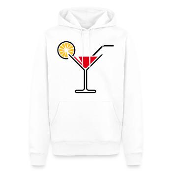 Cocktail Glass / Martini Glass (Red) - Men’s Premium Organic Hoodie - white - Front - Nico (187cm)