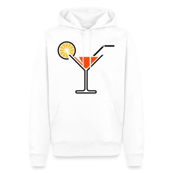 Cocktail / Cocktailglas / Martini + (Orange) - Männer Premium Bio Hoodie - Weiß - Vorne - Nico (187cm)