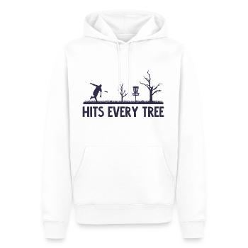 Disc Golf Spieler Grafik Discgolfer Discgolf - Männer Premium Bio Hoodie - Weiß - Vorne - Nico (187cm)
