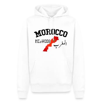 Marokko auf Amazigh und Arabisch - Männer Premium Bio Hoodie - Weiß - Vorne - Nico (187cm)