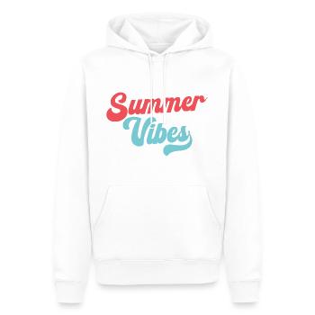 Sommer-Vibes - Männer Premium Bio Hoodie - Weiß - Vorne - Nico (187cm)