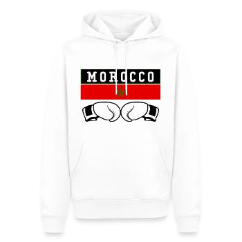 marokkanischer Boxer - Männer Premium Bio Hoodie - Weiß - Vorne - Nico (187cm)