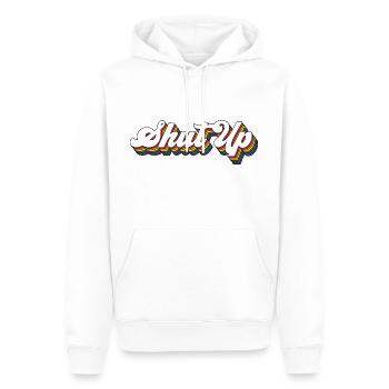 Shut Up Regenbogen Farben - Männer Premium Bio Hoodie - Weiß - Vorne - Nico (187cm)