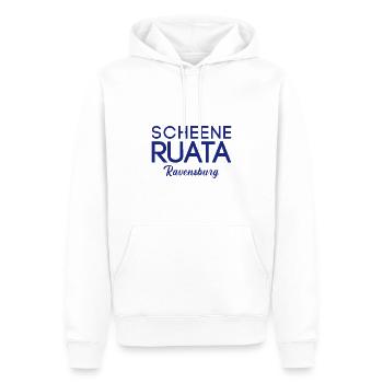 Scheene Ruata Rutenfest Ravensburg - Männer Premium Bio Hoodie - Weiß - Vorne - Nico (187cm)
