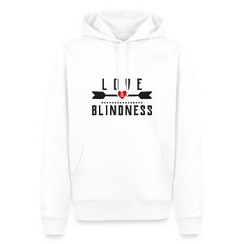 Love Is Blindness - Liebe ist Blindheit - Männer Premium Bio Hoodie - Weiß - Vorne - Nico (187cm)