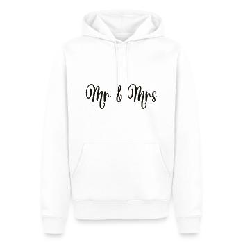 Mr & Mrs Hochzeit Verlobung Heiraten - Männer Premium Bio Hoodie - Weiß - Vorne - Nico (187cm)