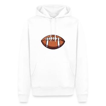Football américain Peau de porc USA Sports - Sweat à capuche Premium bio Homme - blanc - Devant - Nico (187cm)