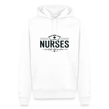 Infirmières Infirmière Médecin Assistant Médecin Médecine - Sweat à capuche Premium bio Homme - blanc - Devant - Nico (187cm)