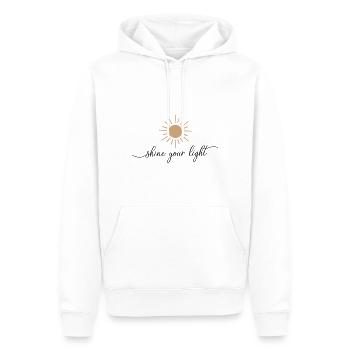 Faites briller votre lumière Inspiration Motivation - Sweat à capuche Premium bio Homme - blanc - Devant - Nico (187cm)