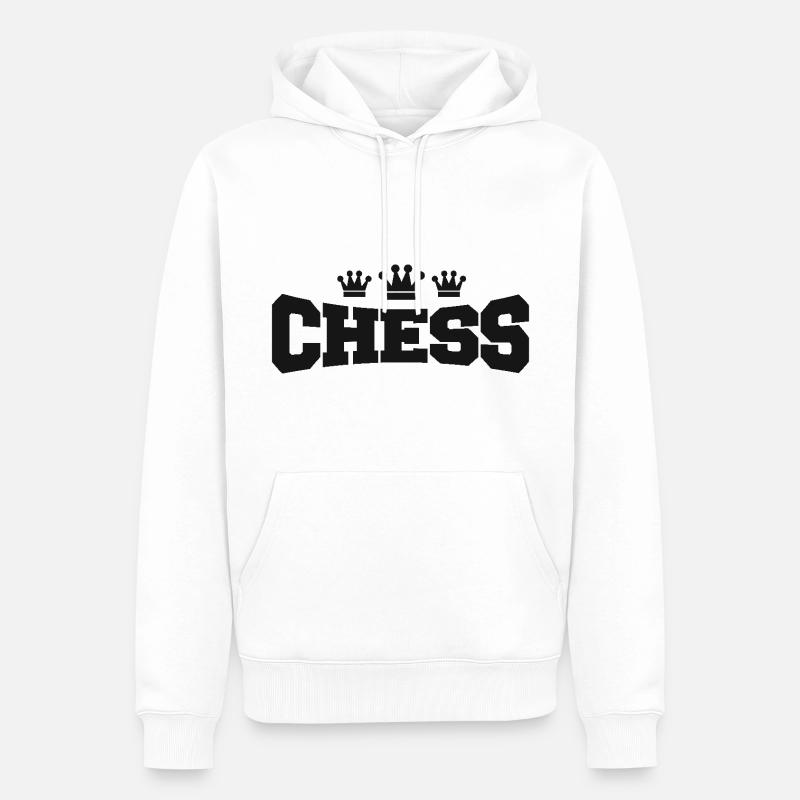 Chess Chess Dicton Citation - Sweat à capuche Premium bio Homme - blanc