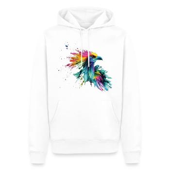 Bird Colored Colorful Color Splashes - Men’s Premium Organic Hoodie - white - Front - Nico (187cm)