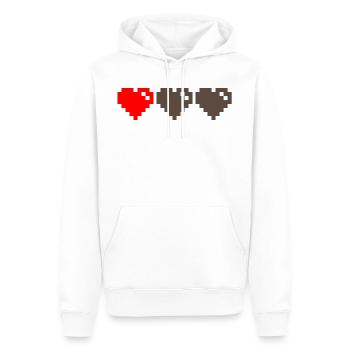 Retro Heart - Men’s Premium Organic Hoodie - white - Front - Nico (187cm)