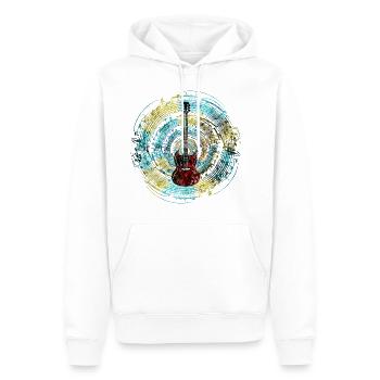 Music Circle mit Gitarre - Men’s Premium Organic Hoodie - white - Front - Nico (187cm)