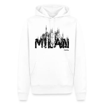 Cathédrale de milan - Sweat à capuche Premium bio Homme - blanc - Devant - Nico (187cm)