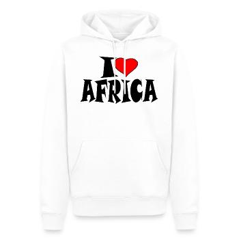 Africa / I Love Africa - Männer Premium Bio Hoodie - Weiß - Vorne - Nico (187cm)